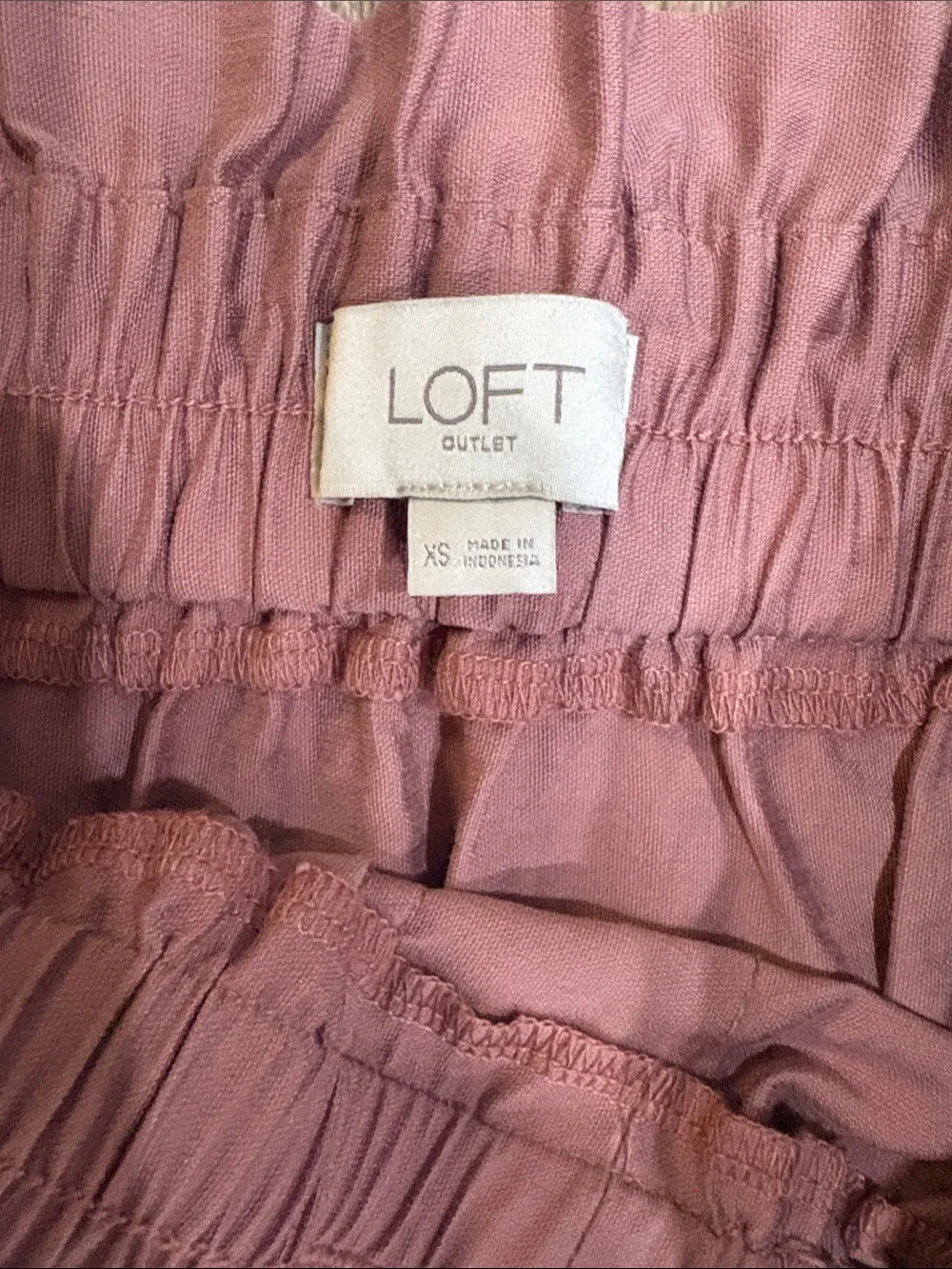 LOFT Button-Front Midi Skirt in Dusty Rose